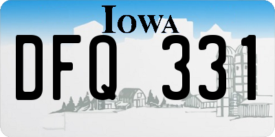 IA license plate DFQ331