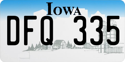 IA license plate DFQ335