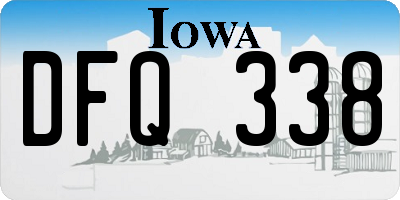 IA license plate DFQ338