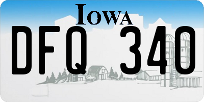 IA license plate DFQ340