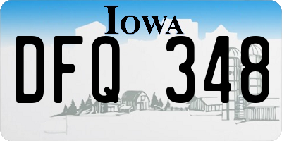 IA license plate DFQ348