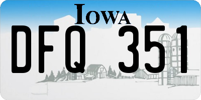 IA license plate DFQ351