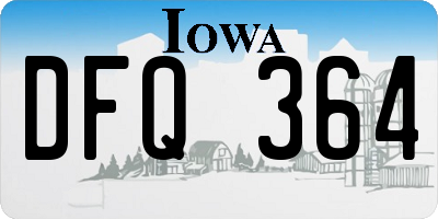 IA license plate DFQ364