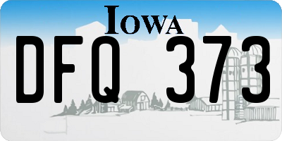 IA license plate DFQ373