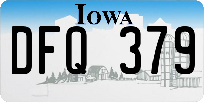 IA license plate DFQ379