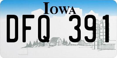 IA license plate DFQ391