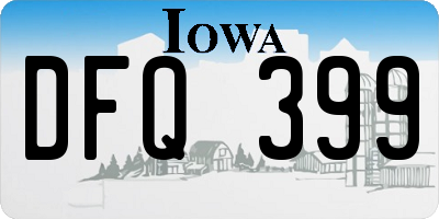 IA license plate DFQ399