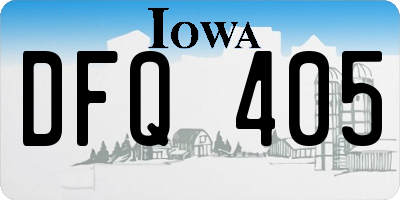 IA license plate DFQ405