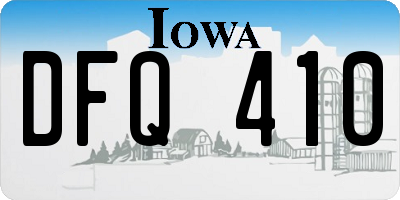 IA license plate DFQ410