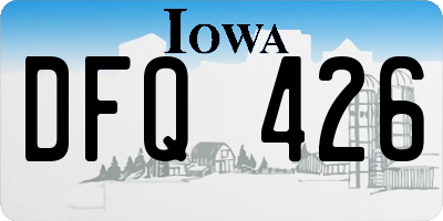 IA license plate DFQ426