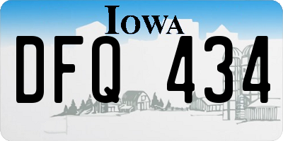 IA license plate DFQ434
