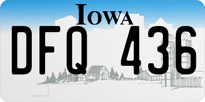 IA license plate DFQ436