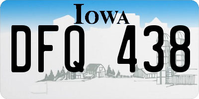 IA license plate DFQ438