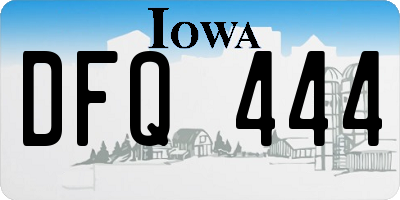 IA license plate DFQ444