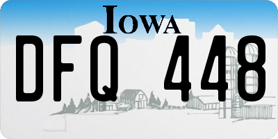 IA license plate DFQ448