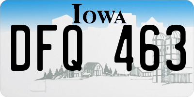 IA license plate DFQ463