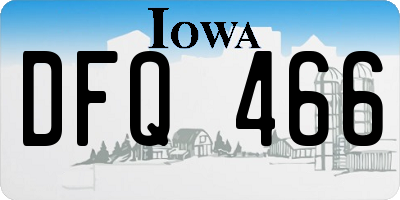 IA license plate DFQ466