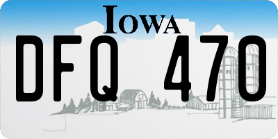 IA license plate DFQ470
