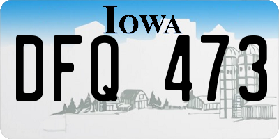 IA license plate DFQ473