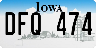 IA license plate DFQ474