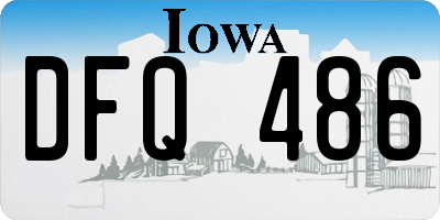IA license plate DFQ486