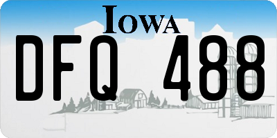 IA license plate DFQ488