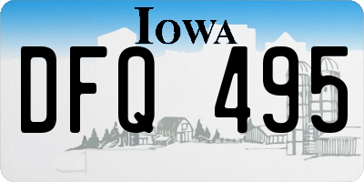 IA license plate DFQ495