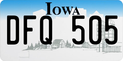 IA license plate DFQ505