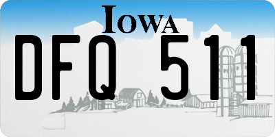 IA license plate DFQ511