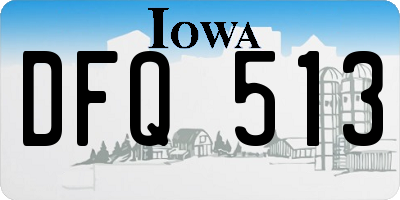 IA license plate DFQ513