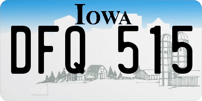 IA license plate DFQ515