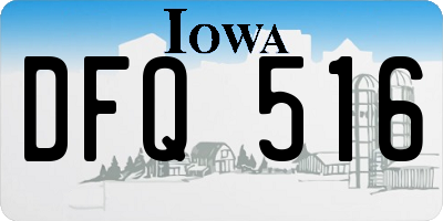 IA license plate DFQ516