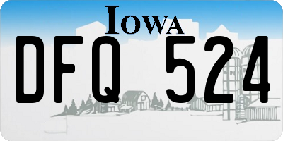 IA license plate DFQ524