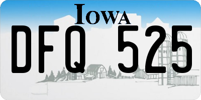 IA license plate DFQ525