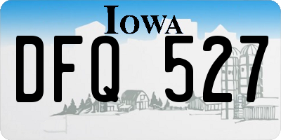 IA license plate DFQ527