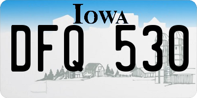 IA license plate DFQ530