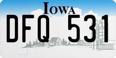 IA license plate DFQ531