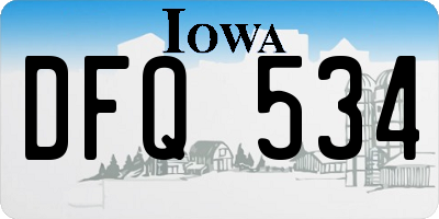 IA license plate DFQ534