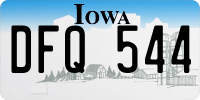 IA license plate DFQ544