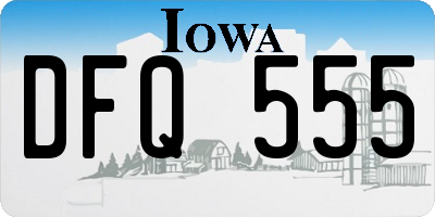 IA license plate DFQ555