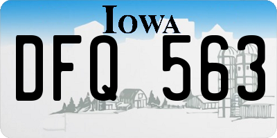 IA license plate DFQ563