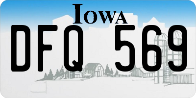 IA license plate DFQ569