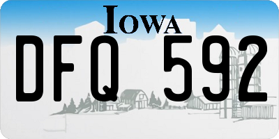 IA license plate DFQ592