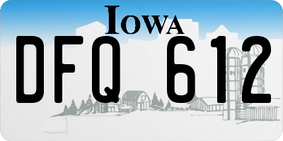 IA license plate DFQ612