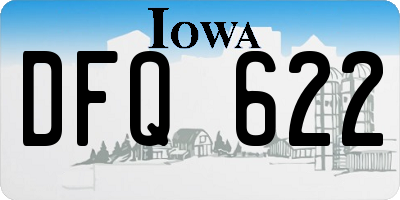 IA license plate DFQ622