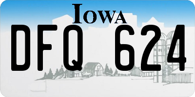 IA license plate DFQ624