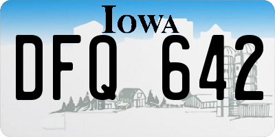 IA license plate DFQ642