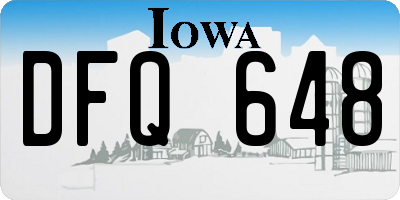 IA license plate DFQ648