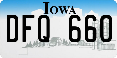 IA license plate DFQ660