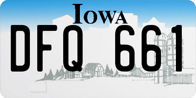 IA license plate DFQ661